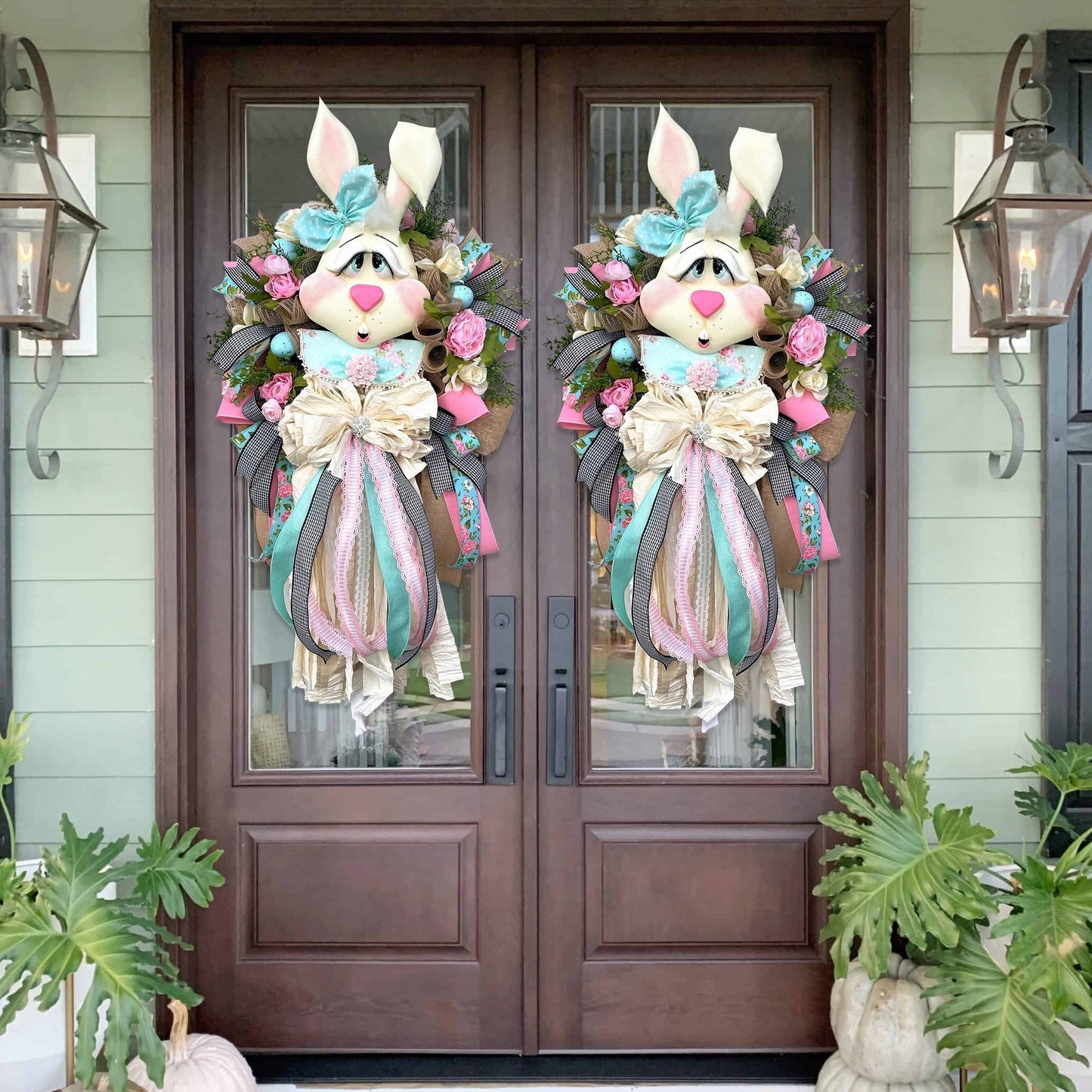 [50% Sale🔥] Easter Wreath for Front Door - Easter Bunny