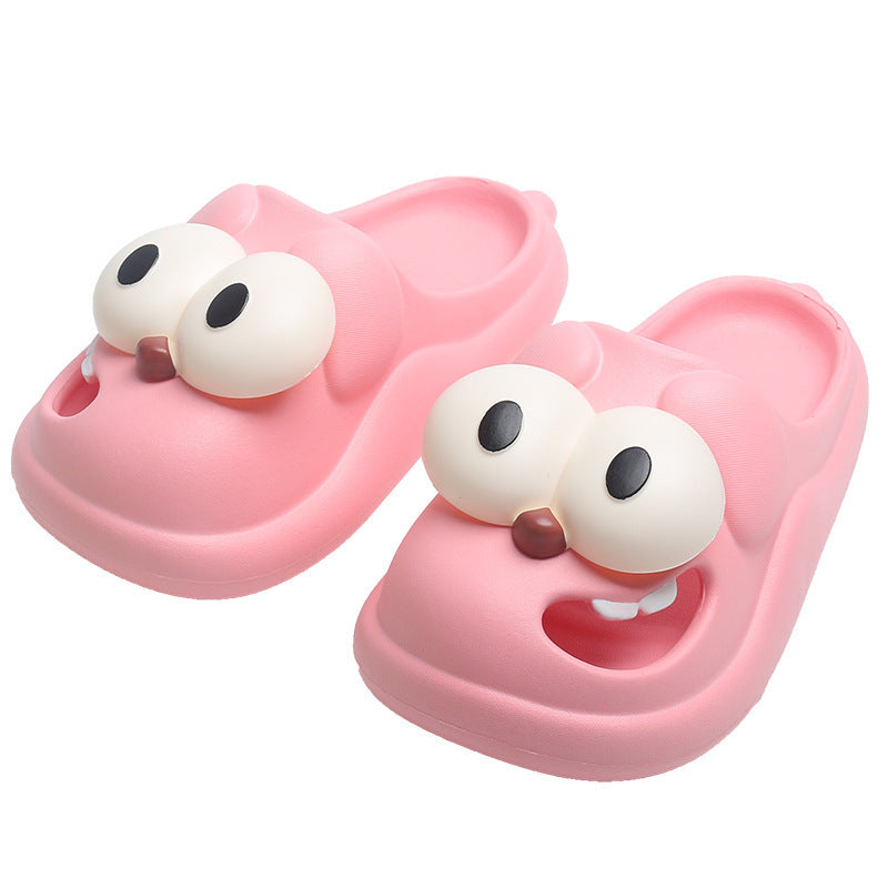 2024 New Cartoon Big Eyed Dog Slippers