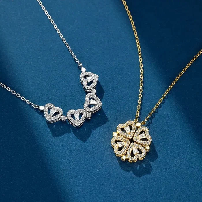 Four-Leaf Clover Heart Necklace