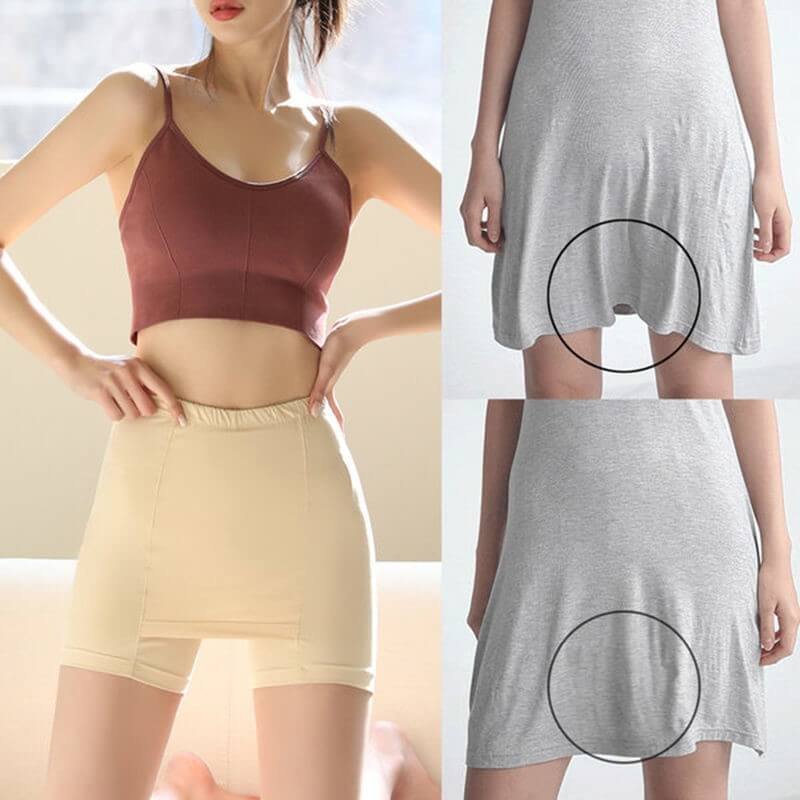 🔥Double-layer Front CrotchIce Silk Safety Shorts