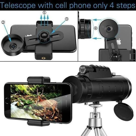 40x60 high resolution waterproof monocular telescope