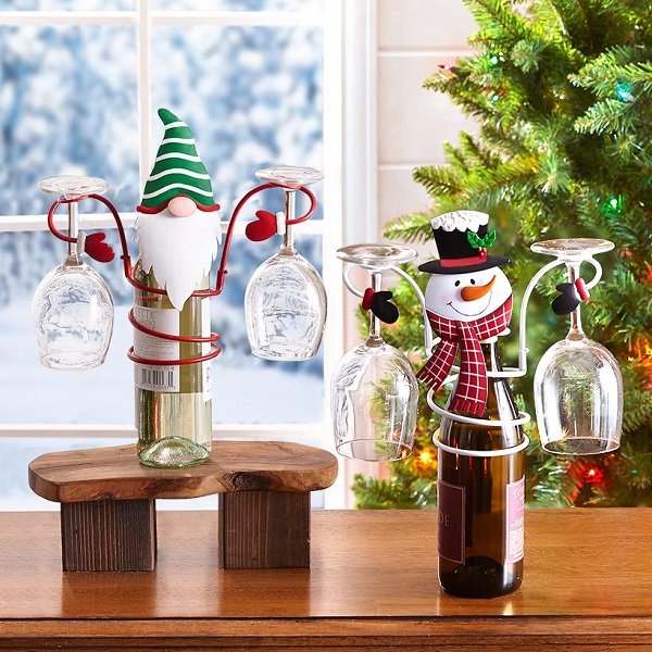 🎄 Early Christmas Pre-Sale - 50% Off -Holiday Wine Bottle & Glass Holders - Christmas decoration