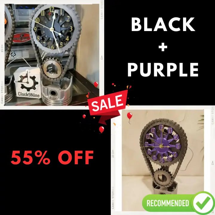 🎁Limited time pre-sale 50% OFF🔥MOTORIZED ROTATING CHAIN CLOCK