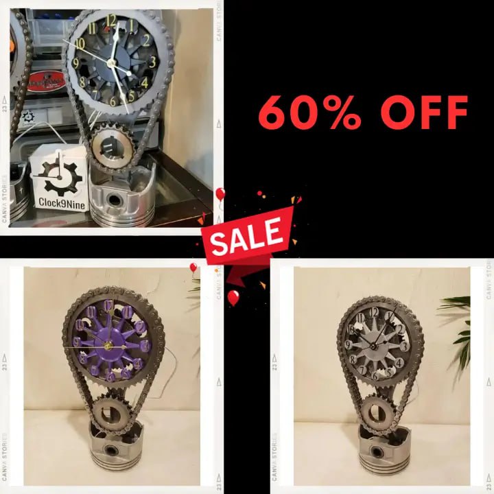 🎁Limited time pre-sale 50% OFF🔥MOTORIZED ROTATING CHAIN CLOCK