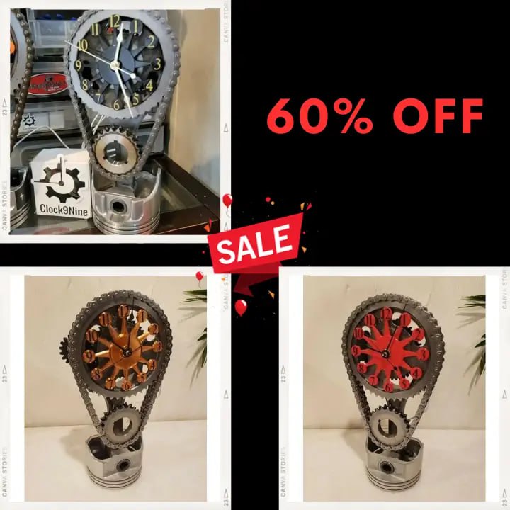 🎁Limited time pre-sale 50% OFF🔥MOTORIZED ROTATING CHAIN CLOCK