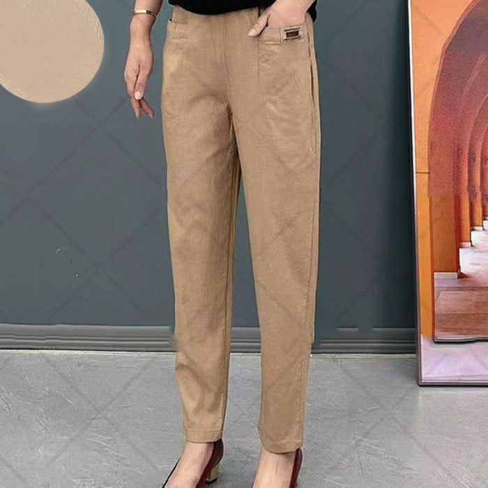 💝Last Day Sale💝Women's Elastic Waist Cotton Pants