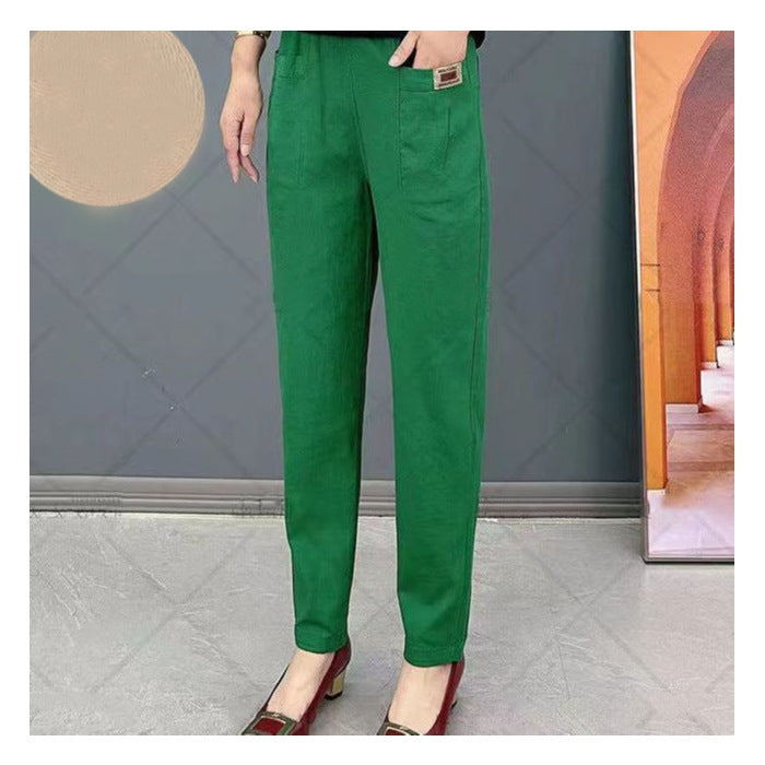 💝Last Day Sale💝Women's Elastic Waist Cotton Pants