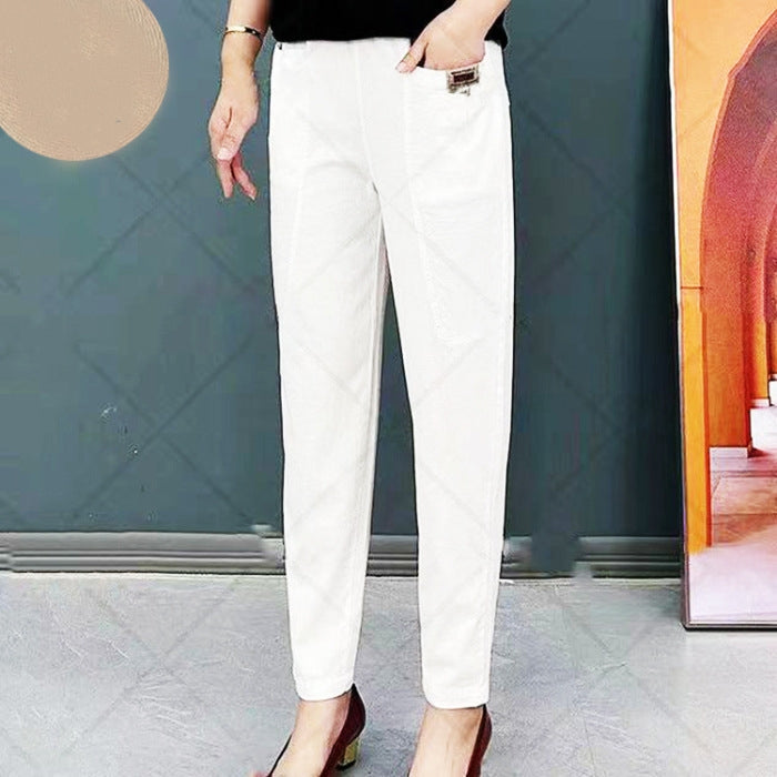 💝Last Day Sale💝Women's Elastic Waist Cotton Pants